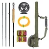 Peche Medium Action Fly Fishing Accessories Set 2.4M 4 Sections Fishing Rod Reel Combo