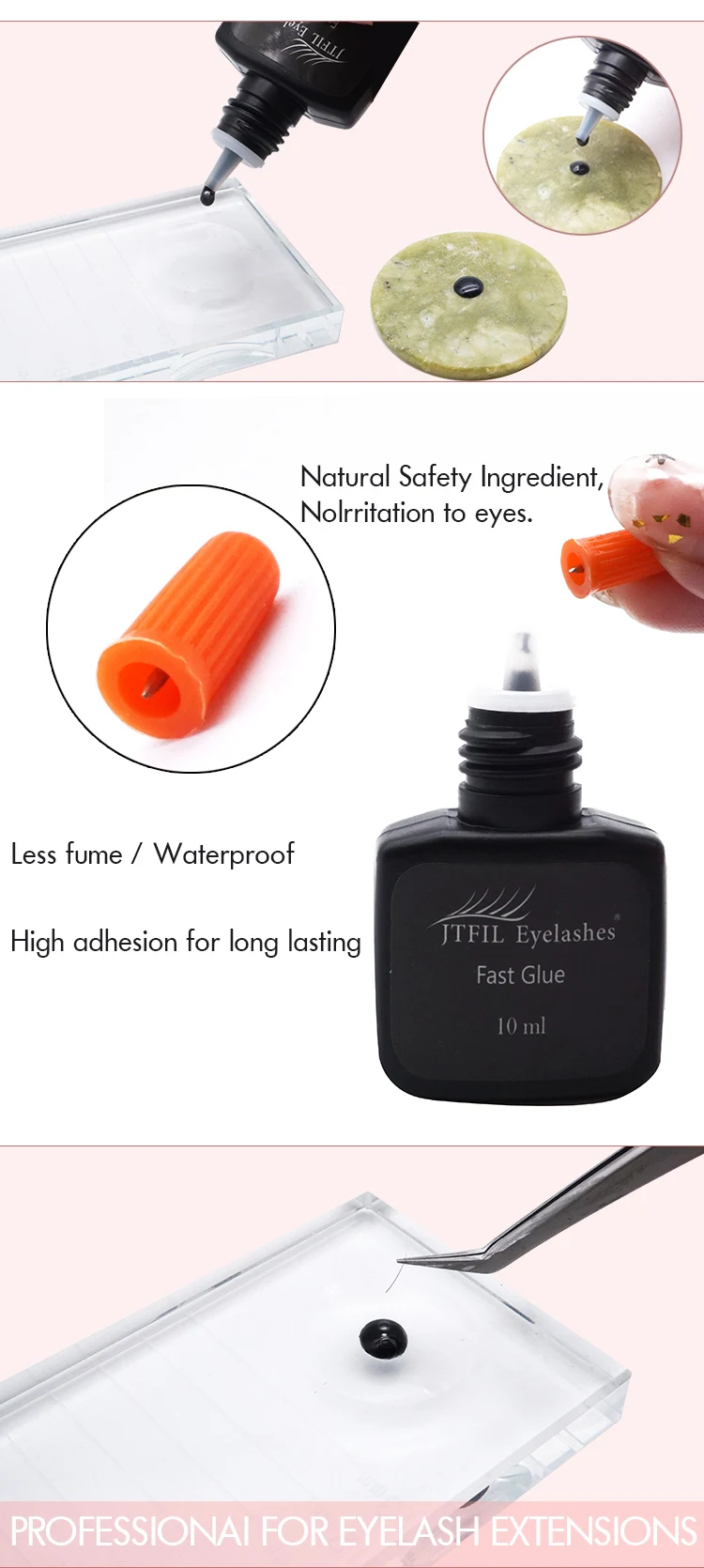 Korea Private Label Waterproof Latex Free Medical Grade Banana Eye Lash