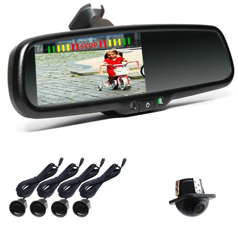 Car Parking Sensor For Toyota Prius With 4 3 Inch Lcd Display Car Parking Sensor For Toyota Prius With 4 3 Inch Lcd Display Rearview Mirror