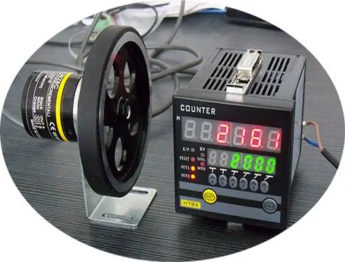 Addition and Subtraction High Precision Meter Counter + 1000p/r Rotary Encoder + Meter Wheel Set