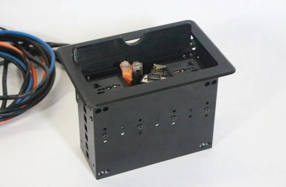 Bw Computer Desk Cable Management With Power Data Usb Vga Cable