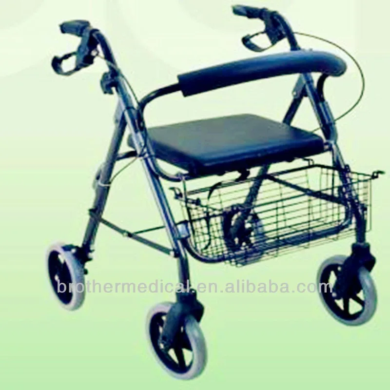 Best Seller On Alibaba Aluminum One Handed Walker With Seat And Handle