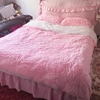 super soft 100% polyester luxury long hair mink blanket faux fur blanket korean blanket