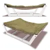 Luxury elevated Bamboo Pet fusion Dog bed Hammock with Lint and Oxford Cushion