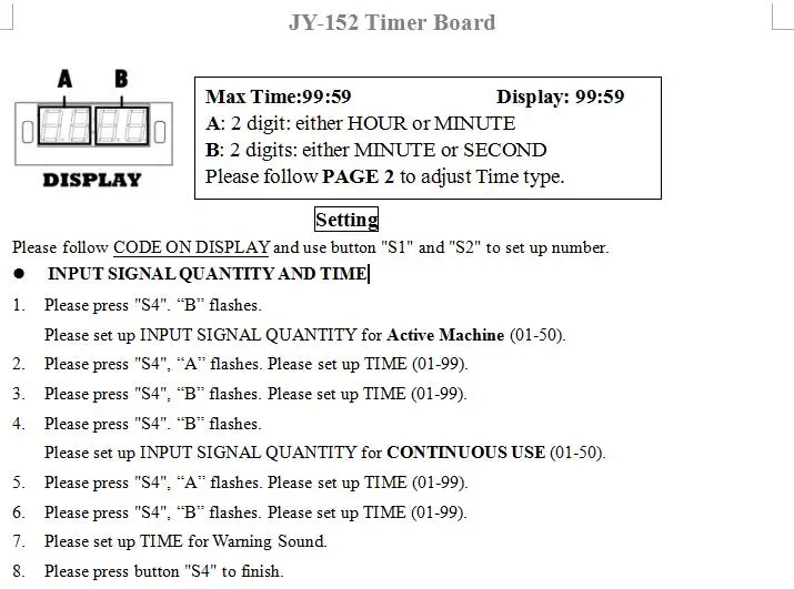 JY-15B Timer board Multi coin acceptor 616 Electronic Timer Board 12V JY-15B Time Control Board