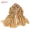 Wholesale pashmina winter long head wrap hijab brand scarf shawl muslim women 100% cashmere scarf