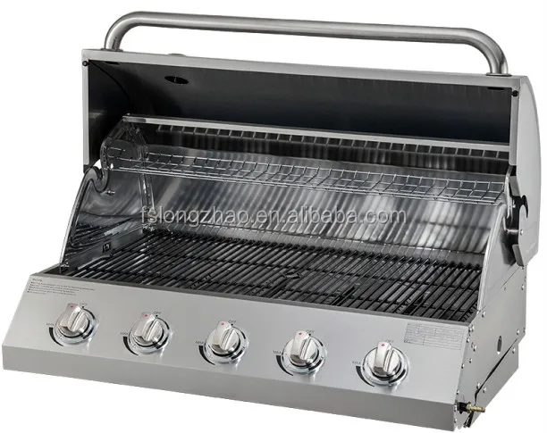 Built-in Gas Grill with 3 Stainless Steel Burners -A216S - Black