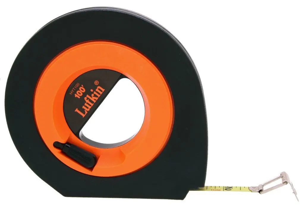 Lufkin HYT100 3/8 x 100' Hi-Viz Orange Speedwinder Steel Long Tape Measure by Lufkin
