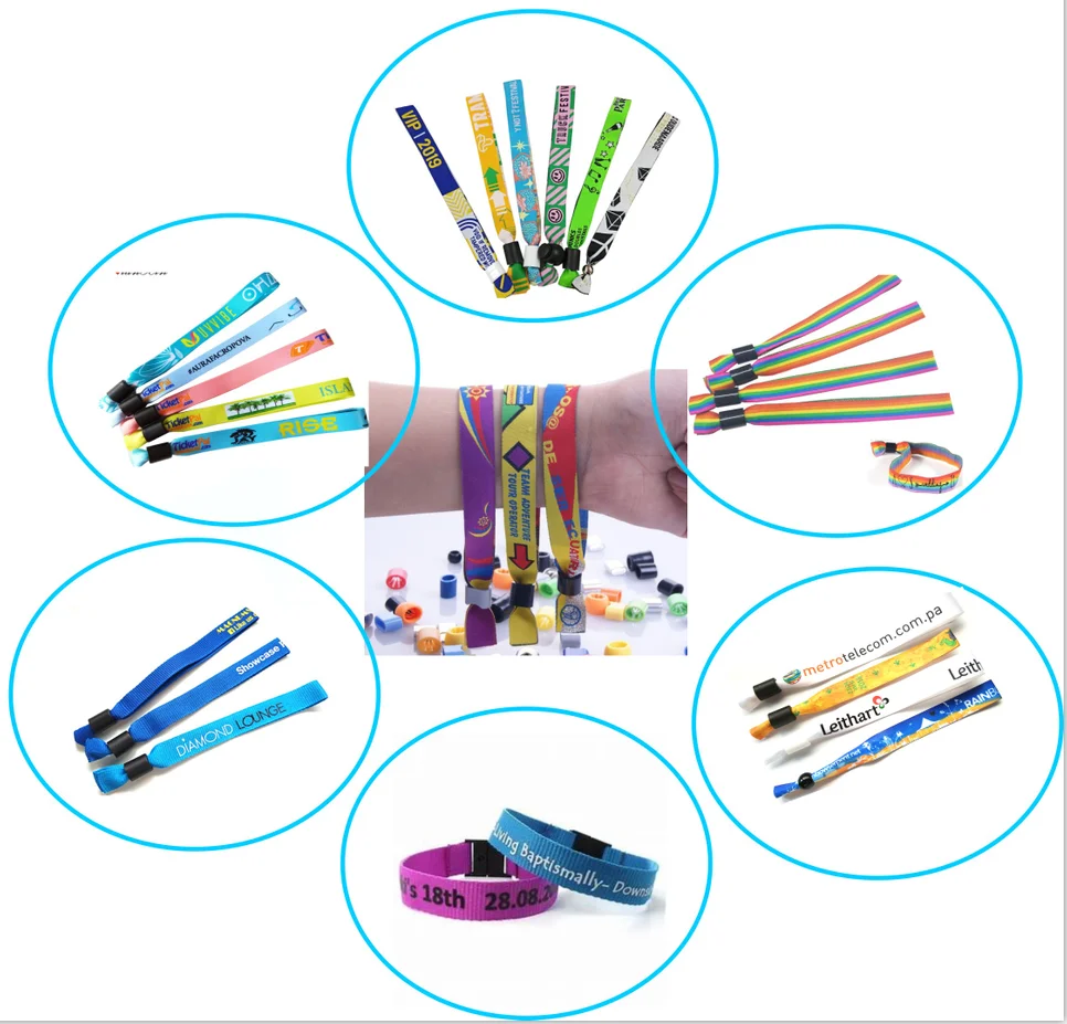 Promotion High Quality Event Festival Wristbands/woven Polyester Bracelets/fabric Wrist Bands