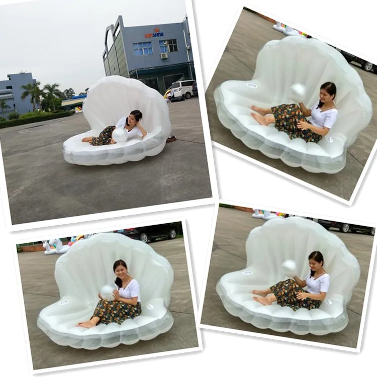 inflatable seashell pool float