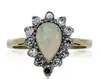 Customized 925 blue fire opal jewelry silver ring with opal stone