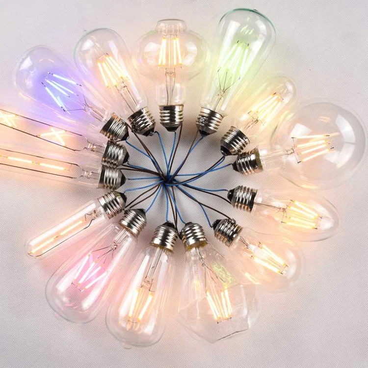 e26 e27 b22 flexible lamparas led filament light with a60 leb bulb china supplier