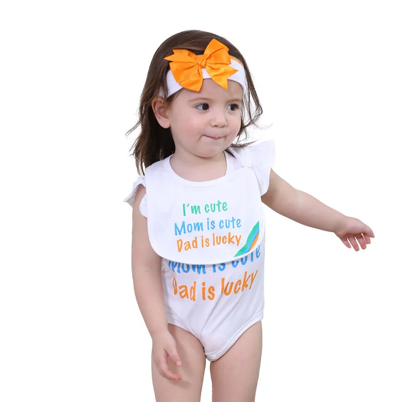 Party Birthday Costume Toddler Girls Bubble Romper With Headband 4