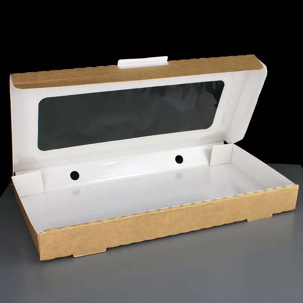 Small Custom Printed Kraft Paper Pizza Box With Window Buy Pizza Box