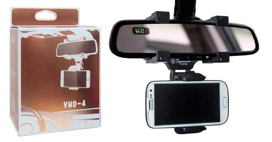 Elemart Universal Smartphone Holders Car Rear View Mirror Mount Holder Smartphone Bracket For iPhone 6s//6splus//6//6plus//5//5S Samsung Galaxy S6//S5//S4//S3 Note 4//3//2 GPS and More
