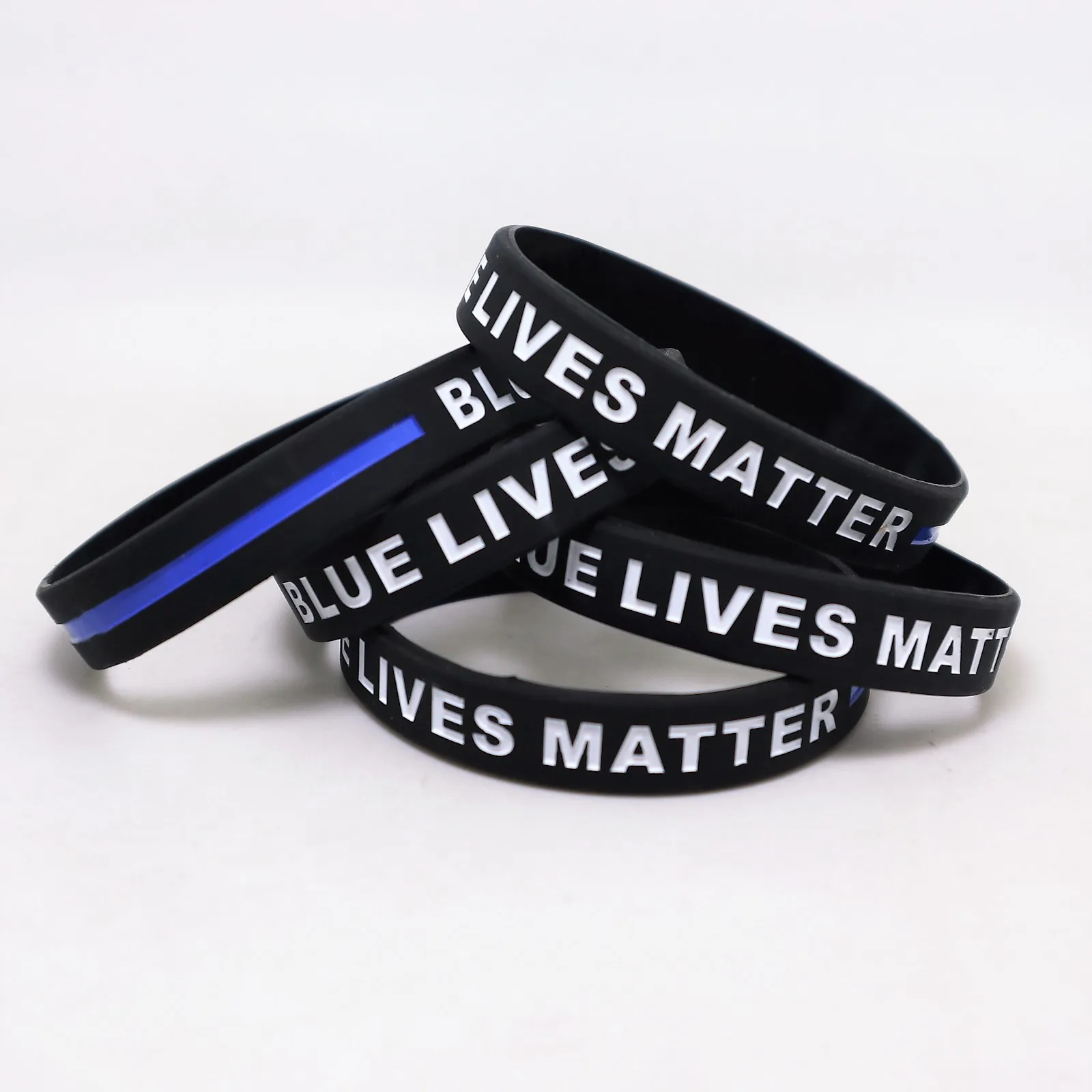 Customized Thin Blue Line Bracelet Wholesale Silicon Bracelet Blue Lives Matter Buy Thin Blue