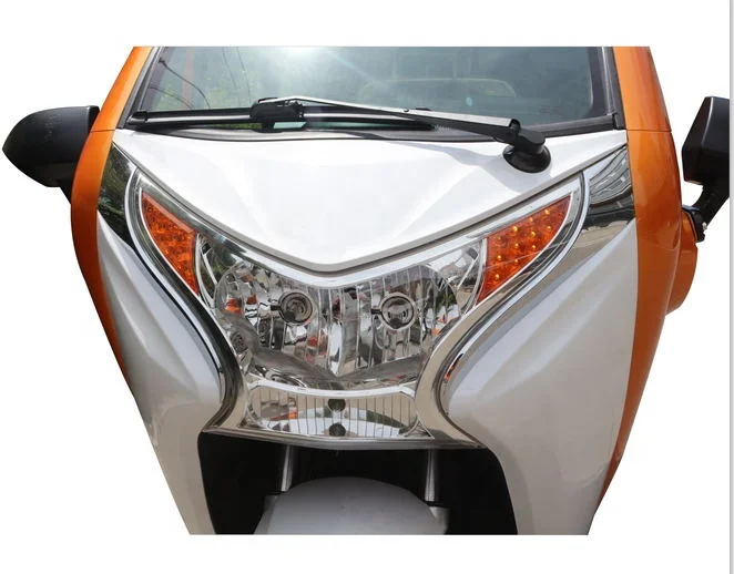 Closed Body Electric Tricycle Roof Motorized Tricycle For Passengers