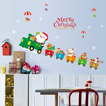 Kids Cartoon Merry Christmas Transparent Pvc Sticker Easy Remove Merry Christmas Wall Sticker Buy Christmas Stickers Freechristmas Removable Window