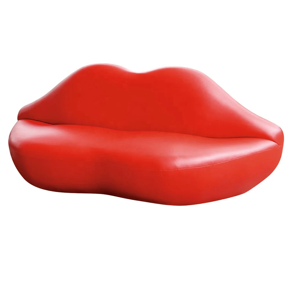 Creative Design Red Lips Shaped Leather Furniture Sofa Home Living Shaped Leather Furniture Sofa