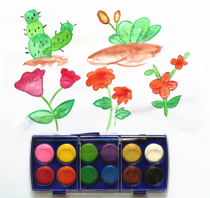 12 Colors Kids Drawing Watercolor Paint - Buy Watercolor Paint,Drawing