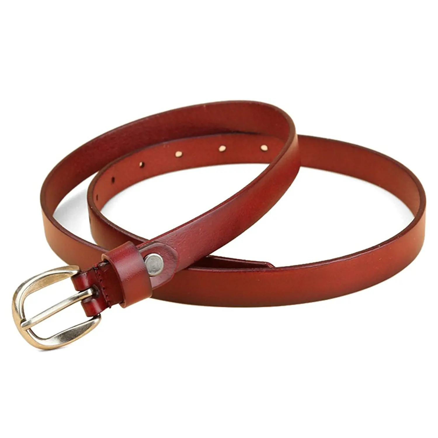 Leather Lady Decorative Narrow Band Belt,Service Dress Simple All-purpose Girdle