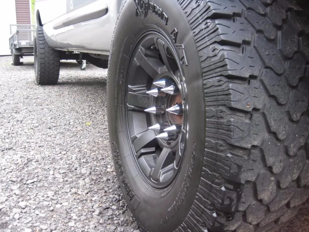 33mm Abs Chrome Spike Truck Wheel Lug Nut Dustfree Cover Without