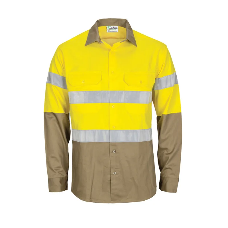 Mechanic Safety 3m Reflective Khaki Work Shirt - Buy 3m Reflective