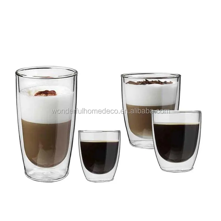 double glass coffee mugs