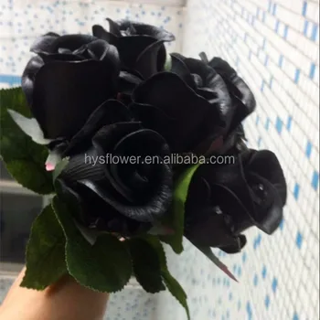 人工的なバラの花 装飾的なヘッド黒pu6販売のためのバラの花束 Buy 装飾的な黒バラpu 人工バラflowe バラの花束 Product On Alibaba Com