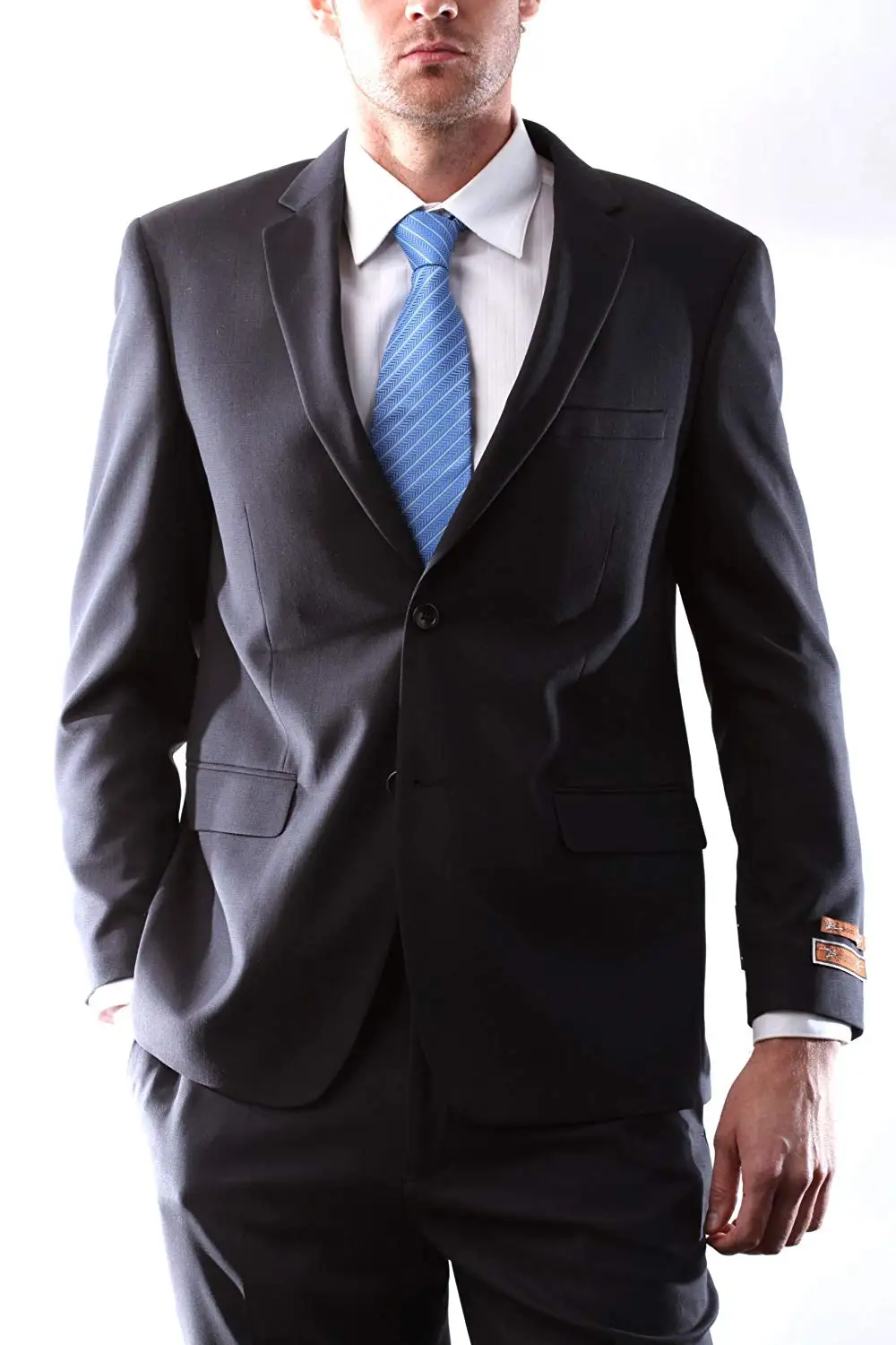 Martino Men's Wool Rich Dark Brown Color Slim Fit Dress Suit