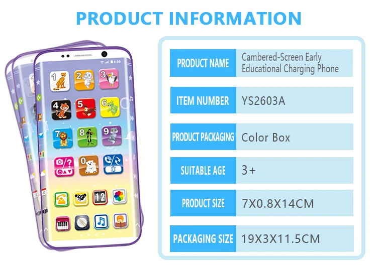 Cheap USB charging talking phone kids educational toy