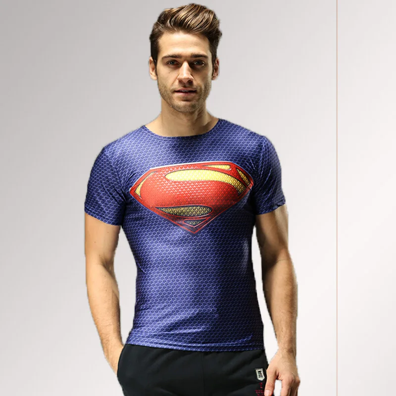 Marvel Super Hero Captain America Batman camisetas hombres