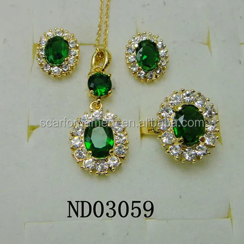 2017 Latest Design Indian Bridal Emerald Stone Jewelry Sets Fashion 2017 Latest Design Indian Bridal Emerald Stone Jewelry Sets Fashion Gold Plated Bollywood Statement Necklace Earrings