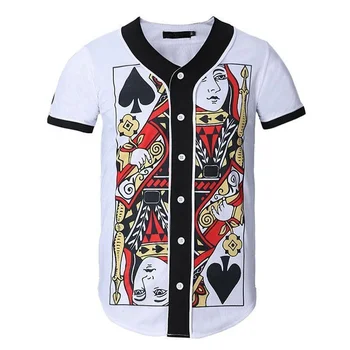 button up baseball tee