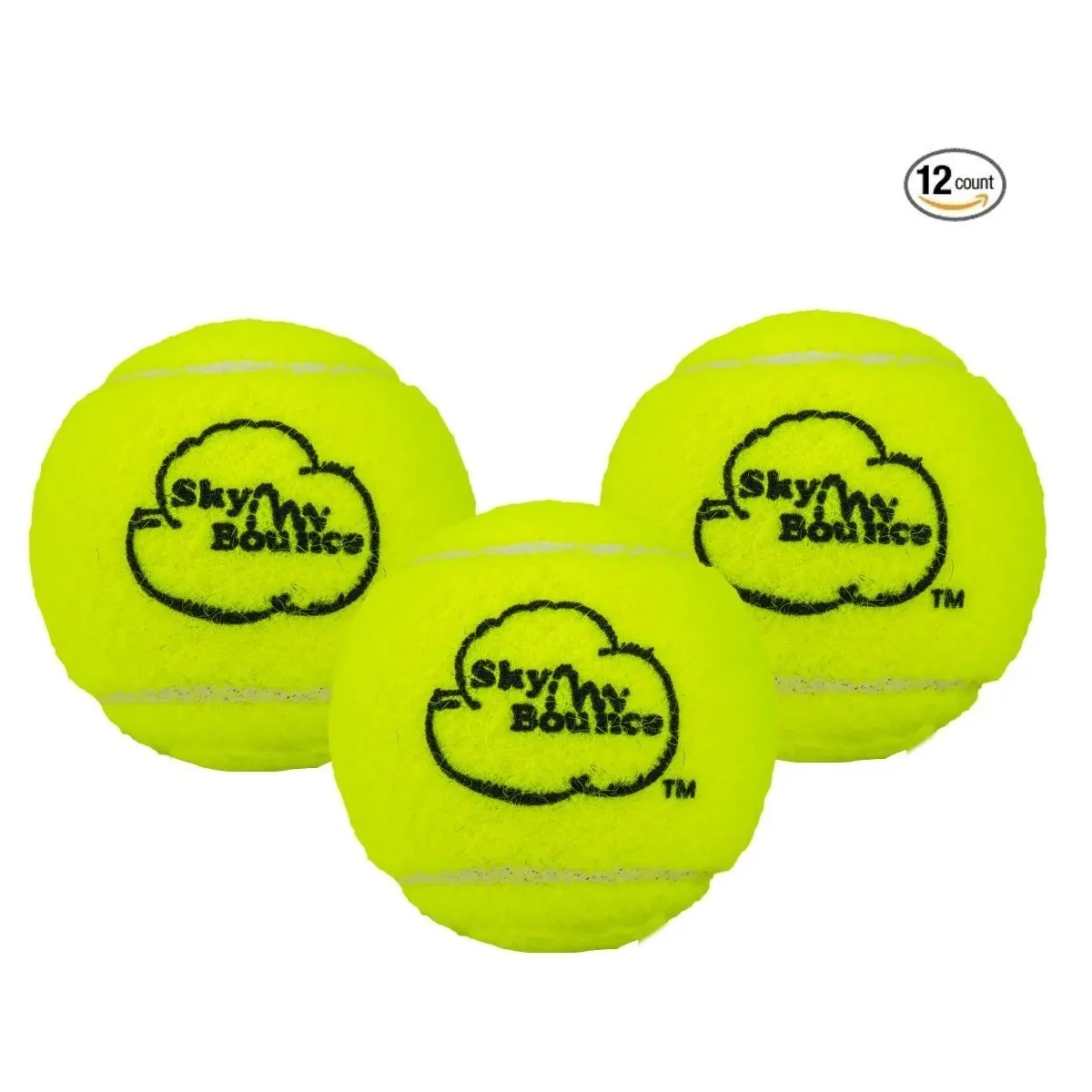 Sky Bounce® Practice Tennis Balls - Green, Orange, White, Pink, and Two-Tone Available (Select a Color, Pack of 12 Balls)
