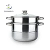 Double Layer Stainless Steel Steamer Pot Commercial Food Steamer For Food