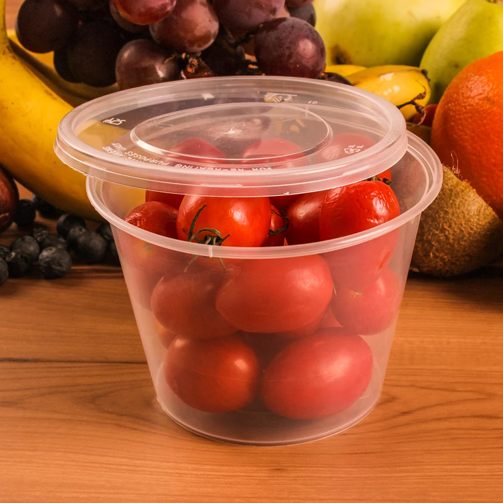 500ml Disposable Pp Plastic Takeaway Frozen Food Packaging Container 