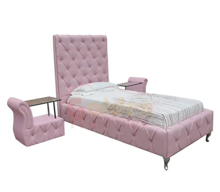 Pink High Headbord Princess Bed Kids Double Beds - Buy Kids Double Beds ...