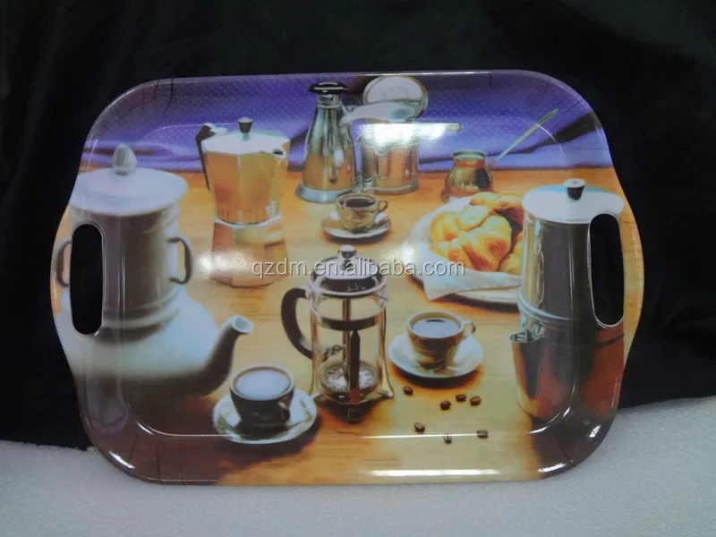 2-Handled Melamine Serving Tray For Europe Market