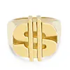 Inspire jewelry hop jewelry Dollar sign ring High Quality stainless steel gold plated ring for men wholesale men's jewelry ring