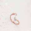 Shopping Online Double Diamond Ring Tension Setting 18k Rose Gold Ring For Women Wholesale