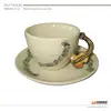 Musical Notes Design Ceramic Drink Tea Coffee cup with unique guitar handle