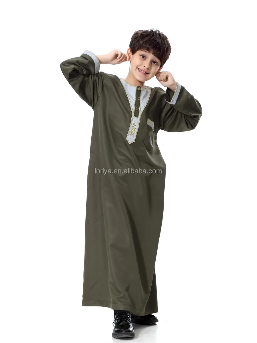 Handsome Boys Wear Thobe Dubai Abaya Long Sleeve Maxi Kaftan Kimono ...