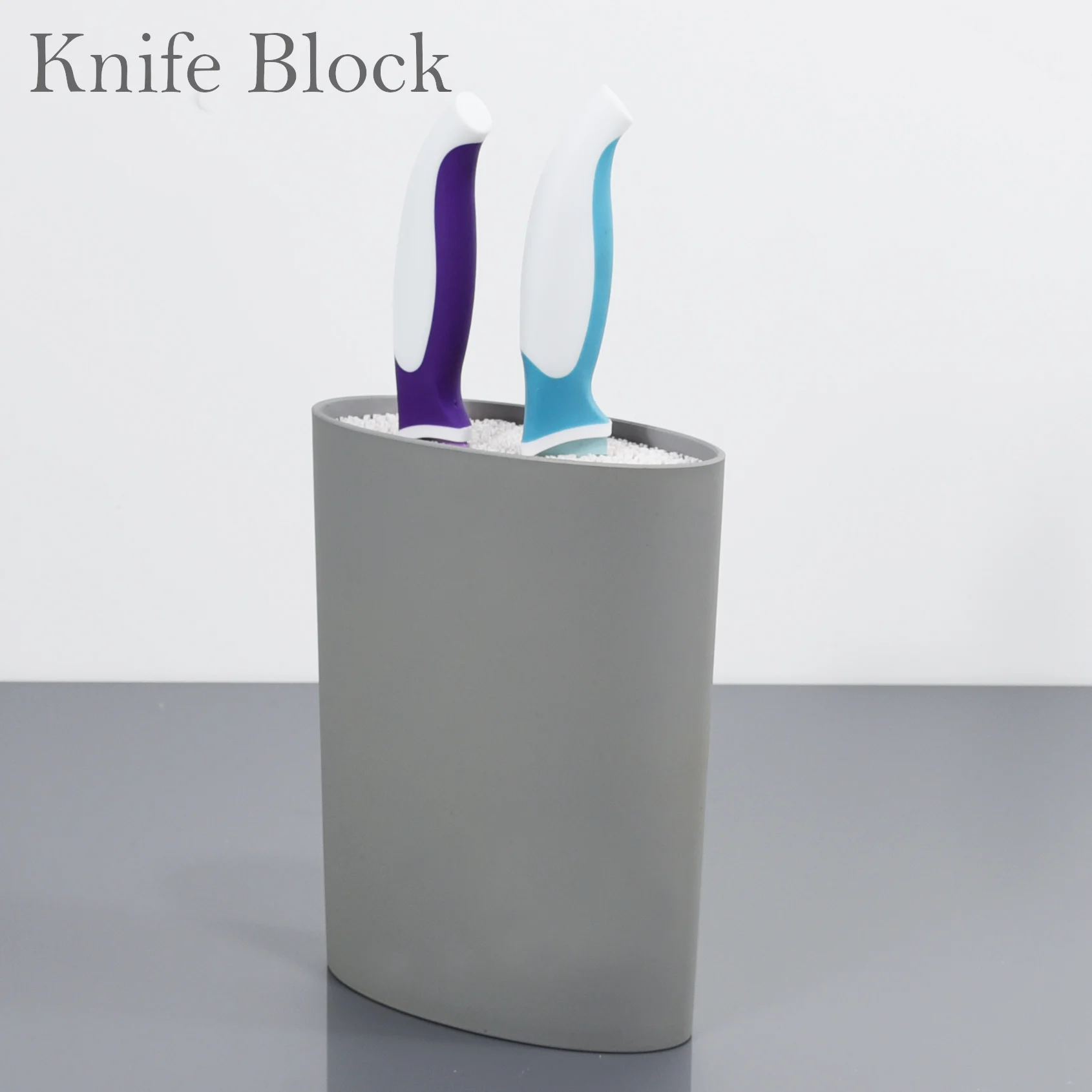 Kitchen Space Saving Knife Block Oval Shape Plastic Knife Holder Buy