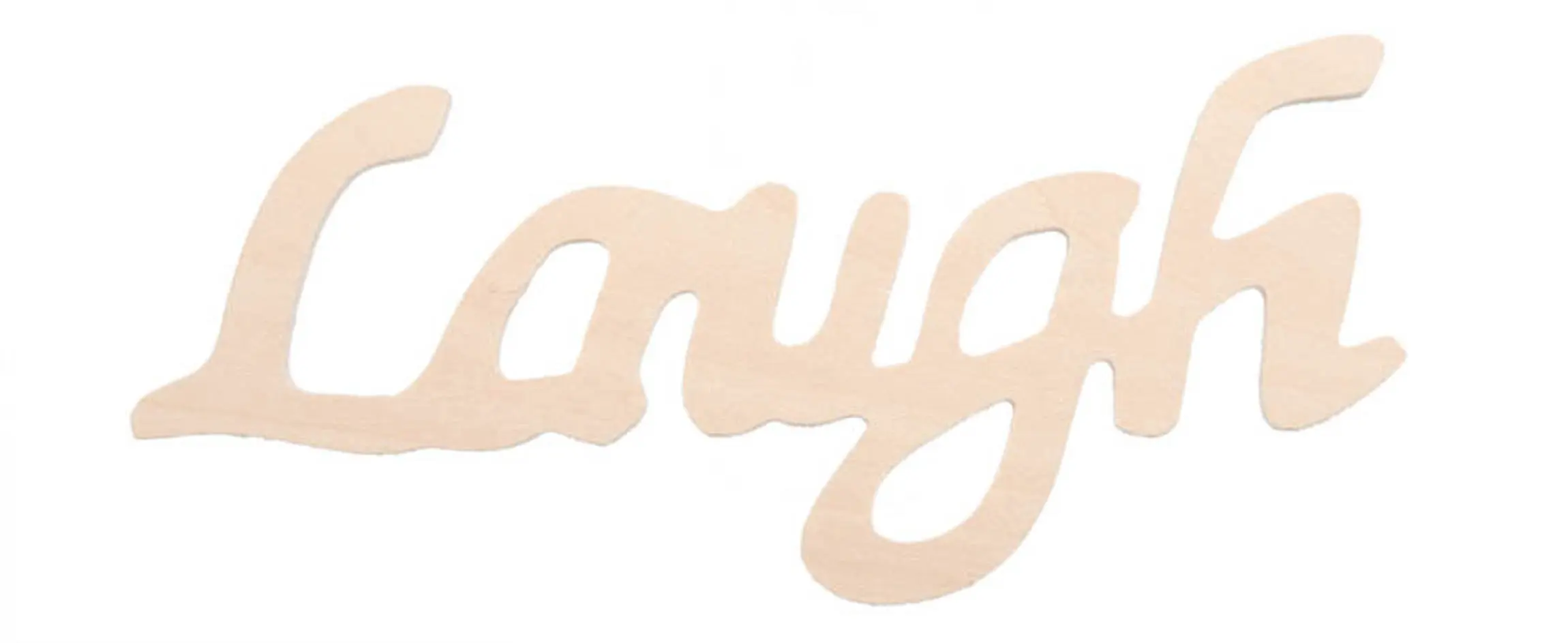 Darice 9110-78 Wood Script Word, Laugh