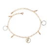 73758 Xuping wholesale fancy copper jewelry gold anklet designs, girls charm multicolor new design gold anklet