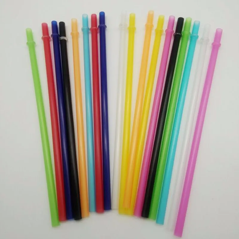 Clear Solid Colors Plastic Acrylic Straw With Ring,Bpa Free Reusable ...