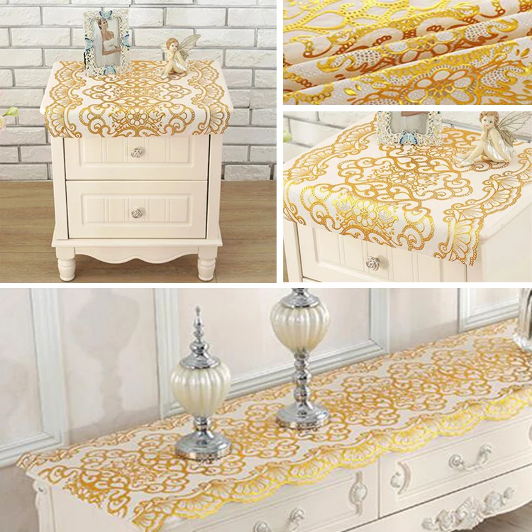 Gold/silver Vinyl Lace Doilies Pvc Lace Table Cloth Buy Vinyl Lace