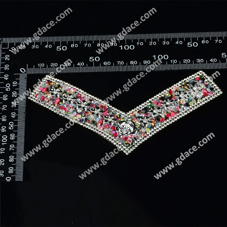 Hot selling shoes trimming, crystal shoes upper, crystal diamond shoes top for decoration