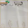 Fast delivery Polyester slub linen look customized macrame embroidery curtain fabric